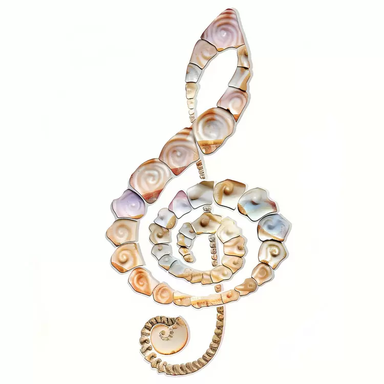 seashells musical themed music note musical instruments