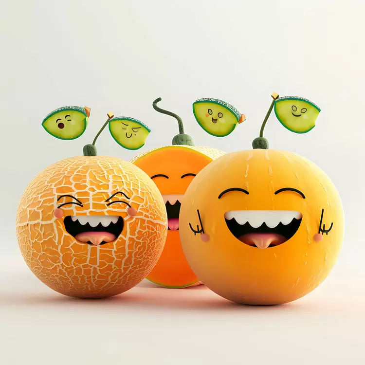 caricature mango animation sour watermelon