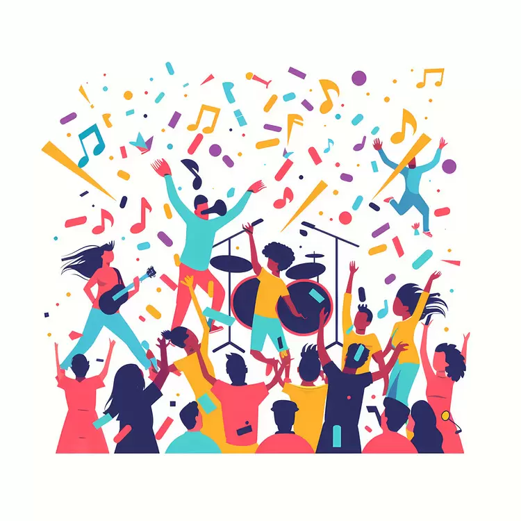 live music party Number of people in the summer concert