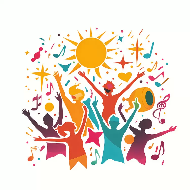 party summer colorful fun musical
