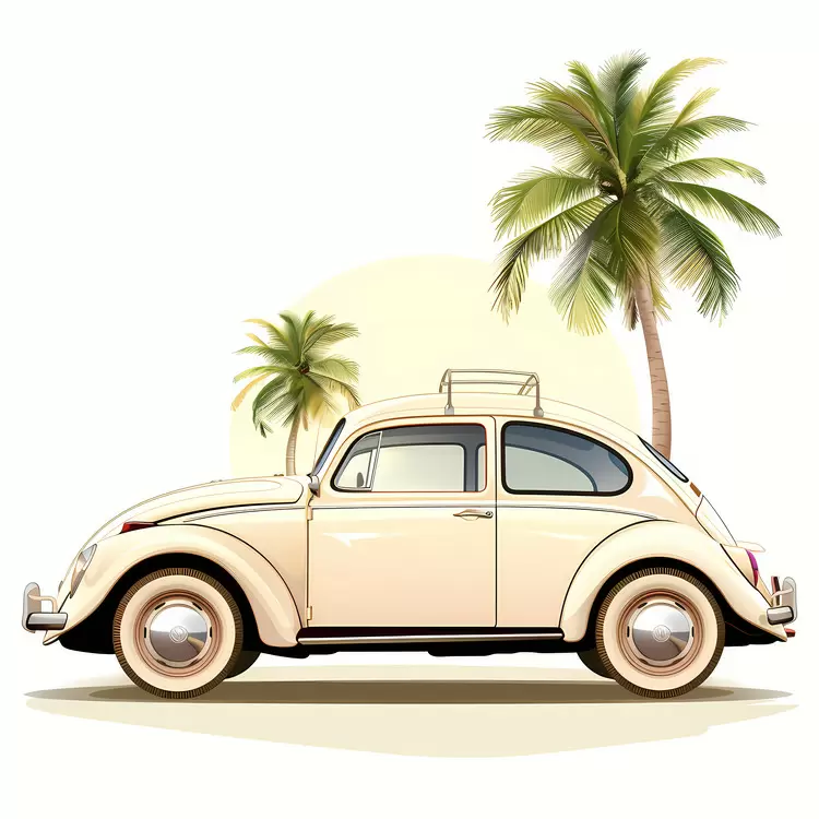summer car Beetle Volkswagen Vintage Antique