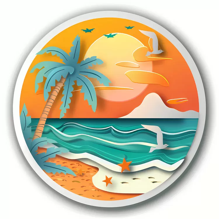 sunset coconut coral reef Summer Begins tropical