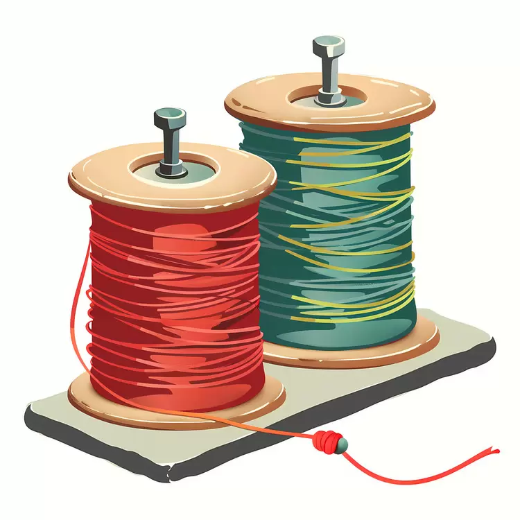 Green Threads for sewing and knitting Yellow