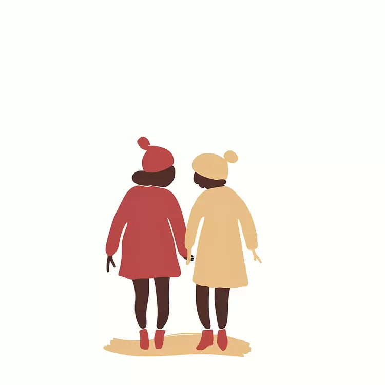 touching hands red hat people happiness warmth