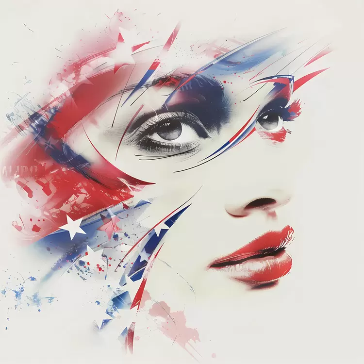 American flag mixed media digital manipulation political celebratory