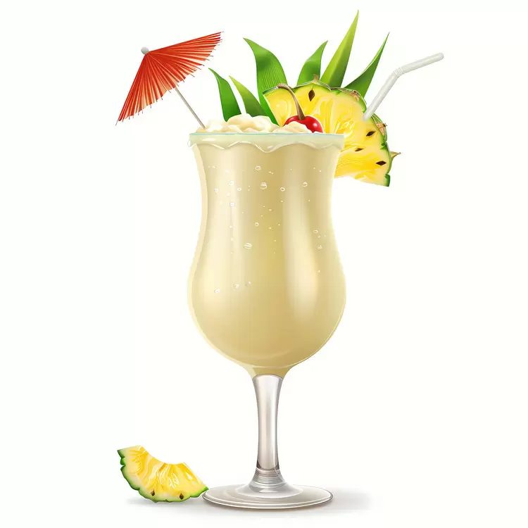 fruit tropical umbrella Pina Colada cocktail