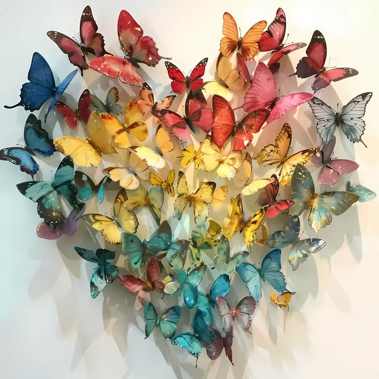 heart Colorful Multicolored Abstract Wall hanging