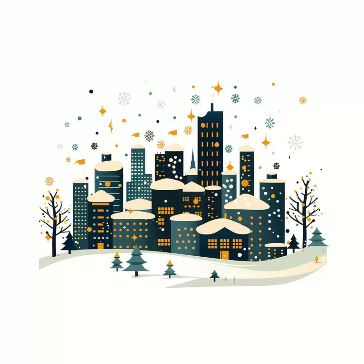 night trees winter skyline mountains