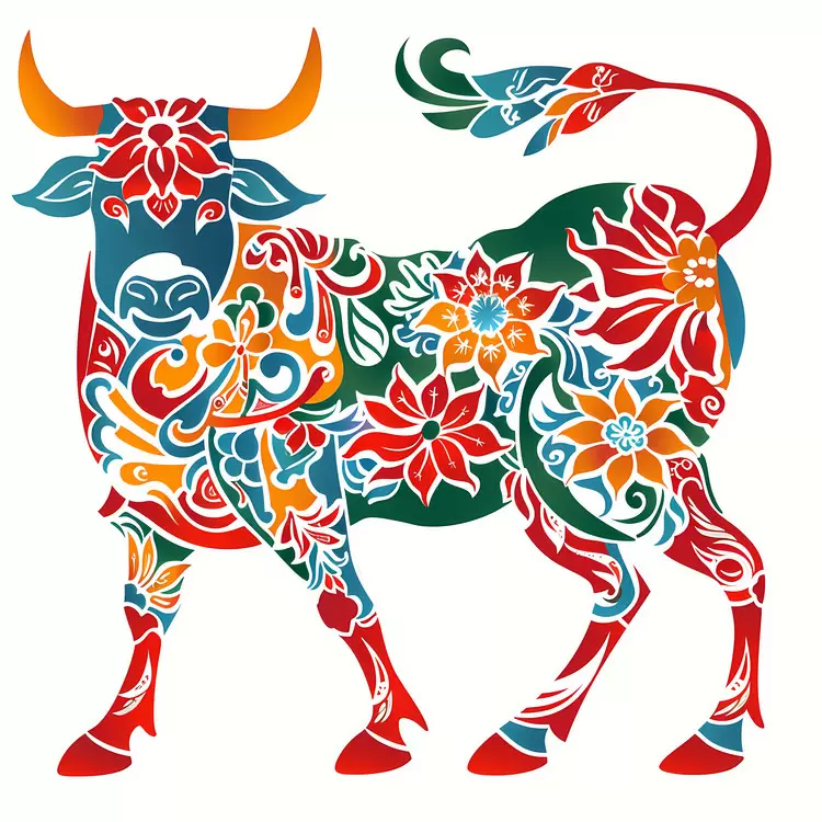 Chinese Zodiacs whimsical animal floral geometric