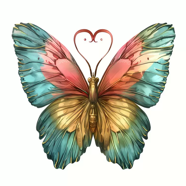 Metallic Detailed Petals butterfly Painted