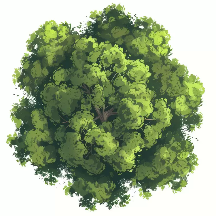 Green and brown color scheme Forest greenery Trees in the distance Green trees Canopy