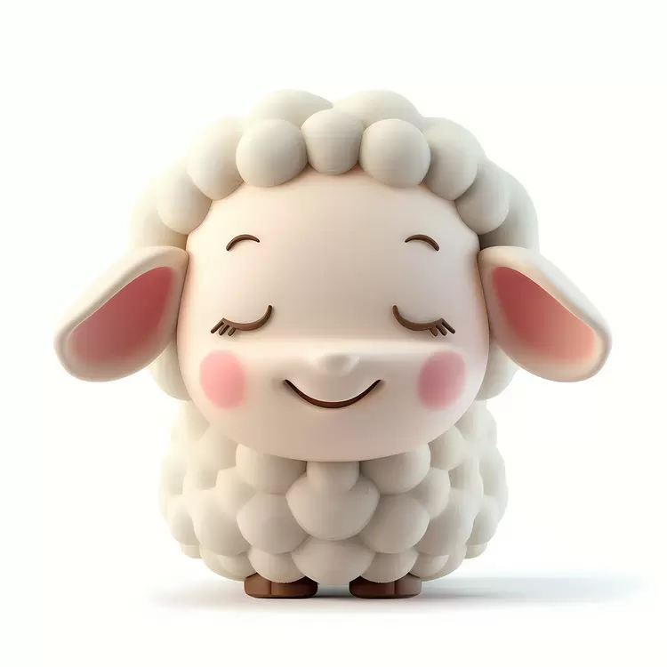 Eid al-Adha cuddly sheep white sheep cartoon sheep adorable sheep
