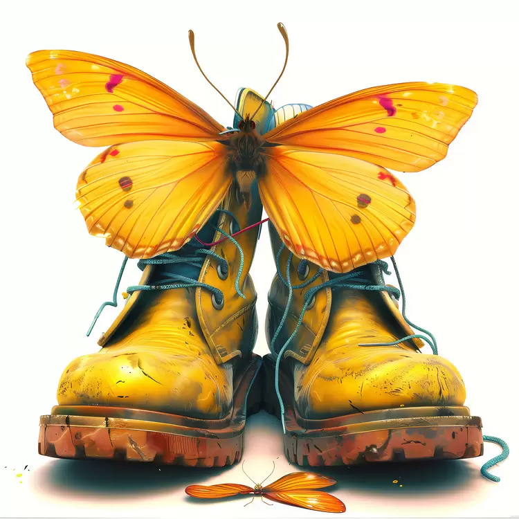 texture colorful boots creative orange