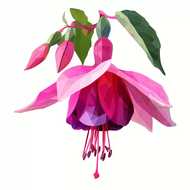 3D flower Fresh Pink Fuchsia Soft