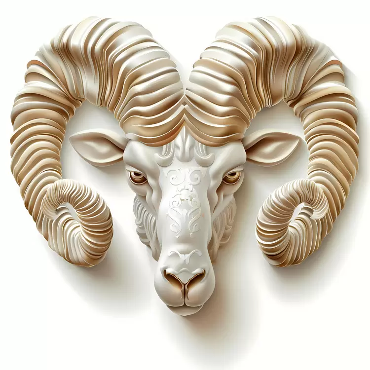 goat's head carving horns