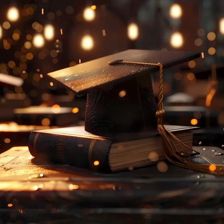 Learning Commencement ceremony Lighting effects Academics Books on wooden table in a dimly lit room