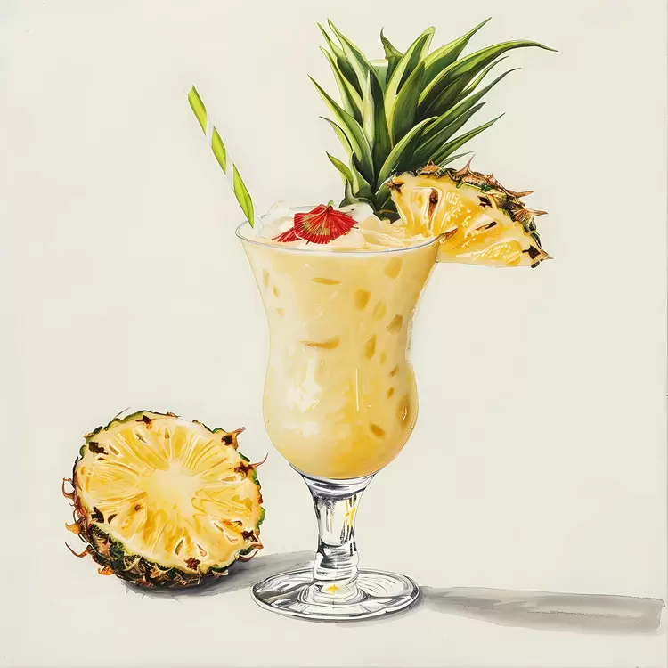 lime refreshing pineapple tropical colorful