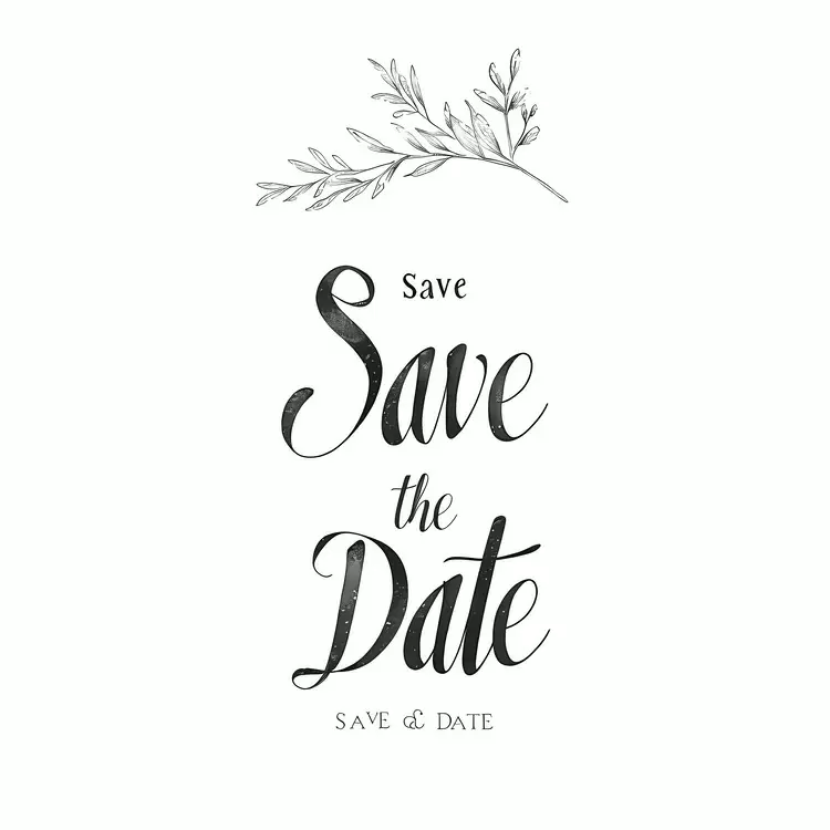 Invitation for a Wedding Ceremony Modern Save the Date Card Wedding Invitation