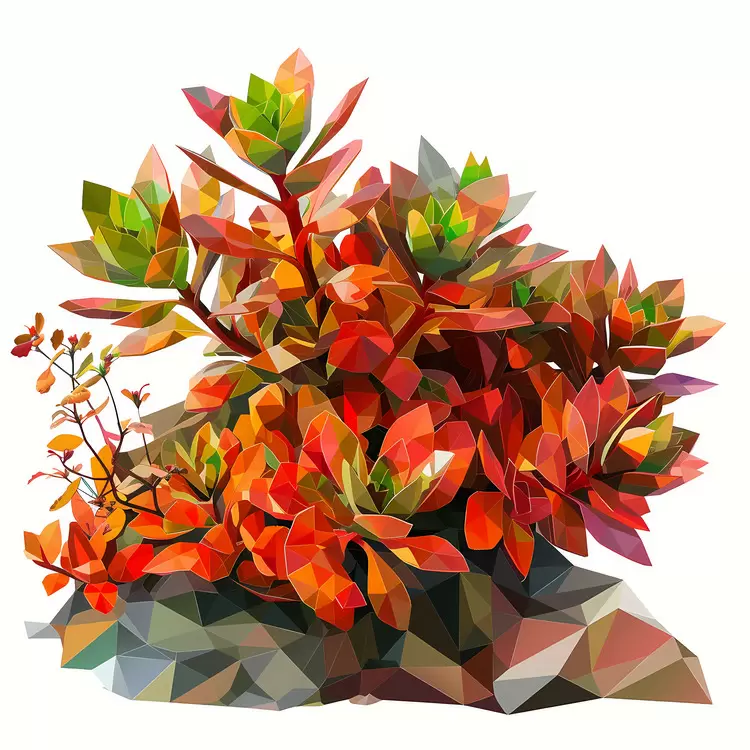 digital art botanical flower green plants