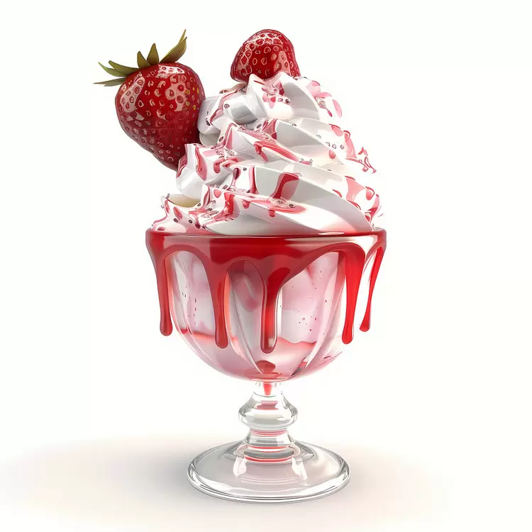 Sweet Strawberry Frozen Syrupy Creamy