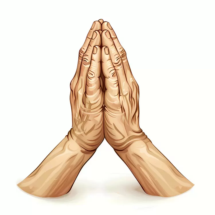 Elderly hands Hands in prayer position Old man's hands Wrinkled hands Calloused hands