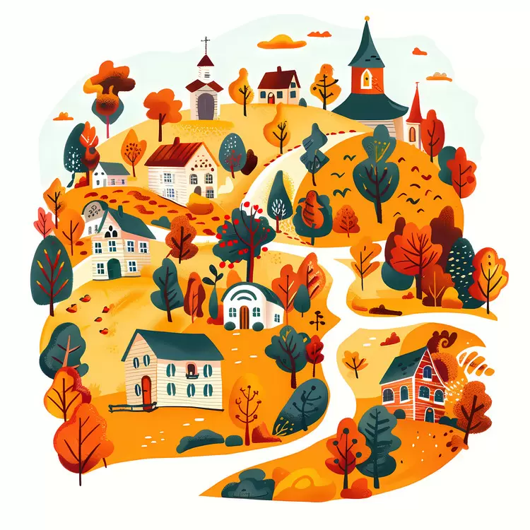 Colorful Autumn Leaves city Nature