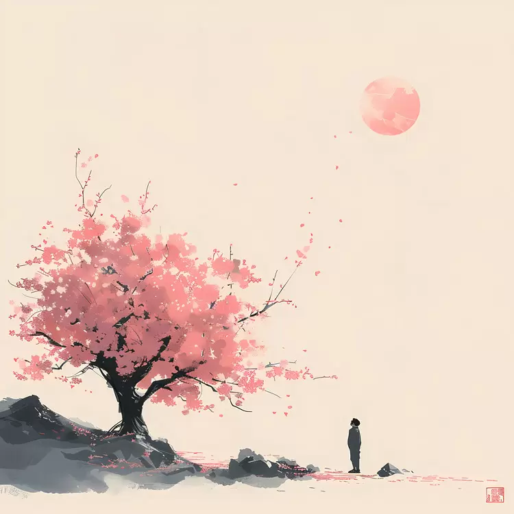 Cherry Blossoms Sakura Tree Tsukimi Koi Pond Hanami