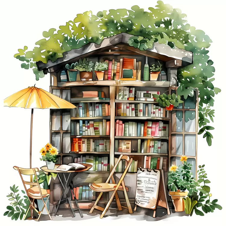vintage summer bookshelf rustic outdoor dining