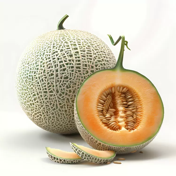 whole cantaloupes fresh cut natural