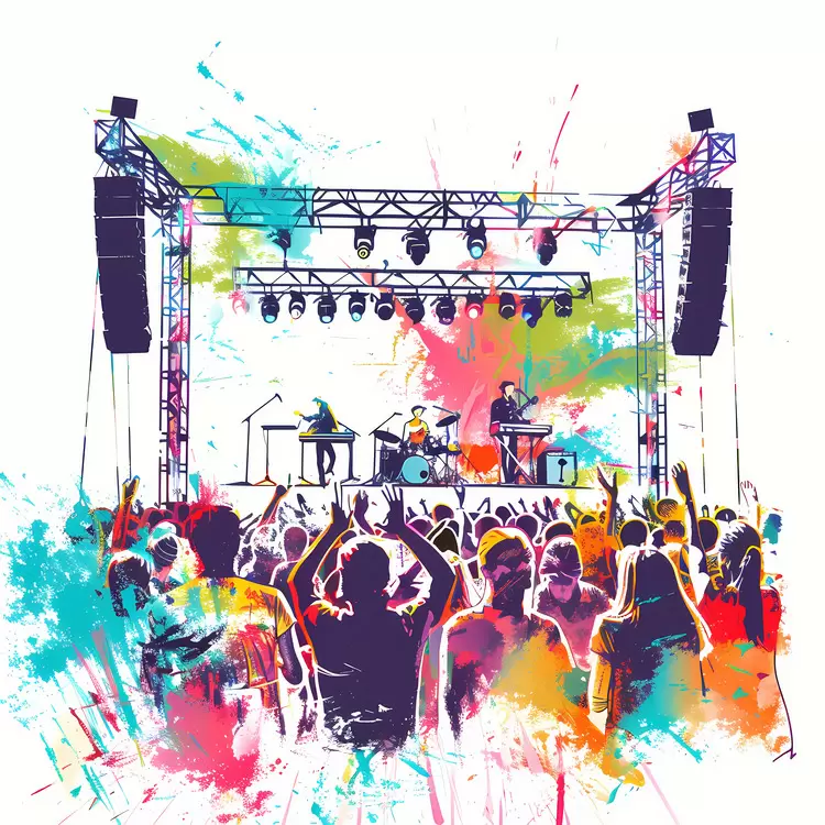 performance audience members performer stage sound