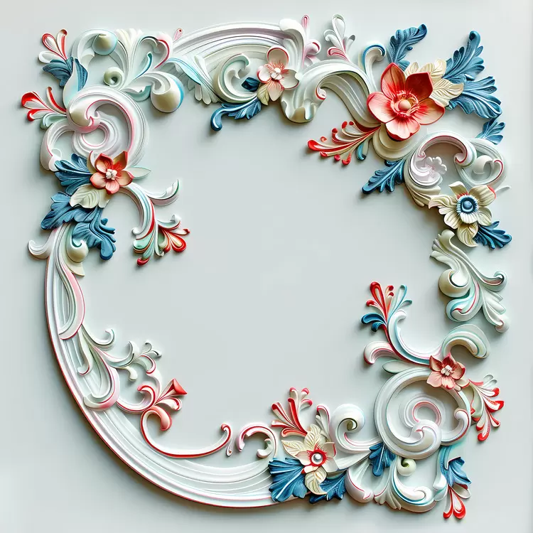 whimsical beautifully made floral ornate frame elaborate