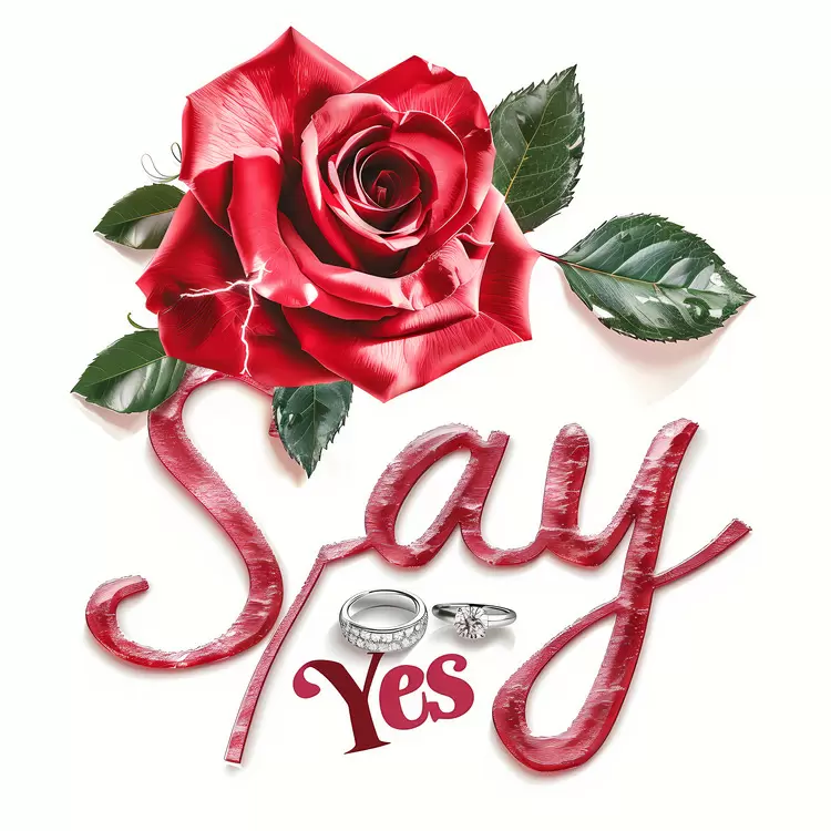 Say Yes wedding rose passionate