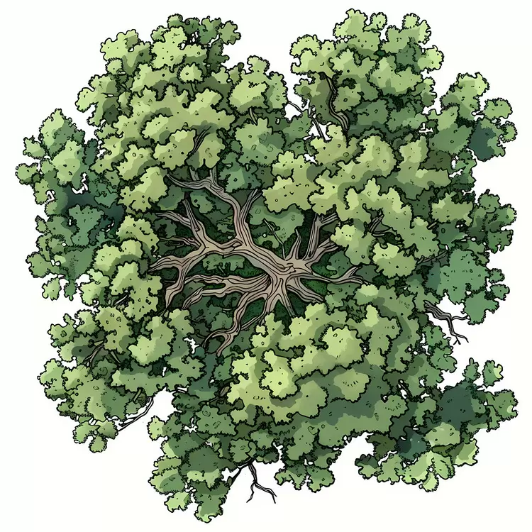 Foliage landscape tree top view Leaves Canopy Green