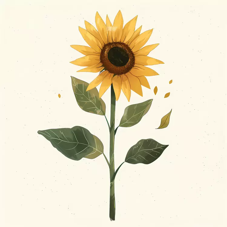 Petals Botanical Leaves Sunflower