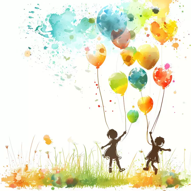 colorful Childrens Day summery bouncy joyful
