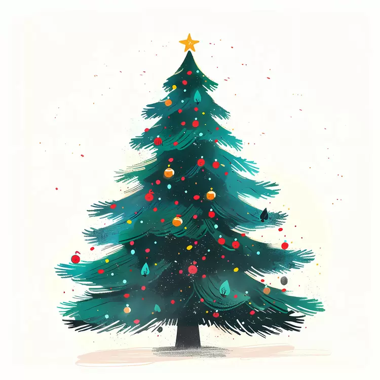 Winter scene Festive gifts Christmas lights Christmas Tree Ribbon