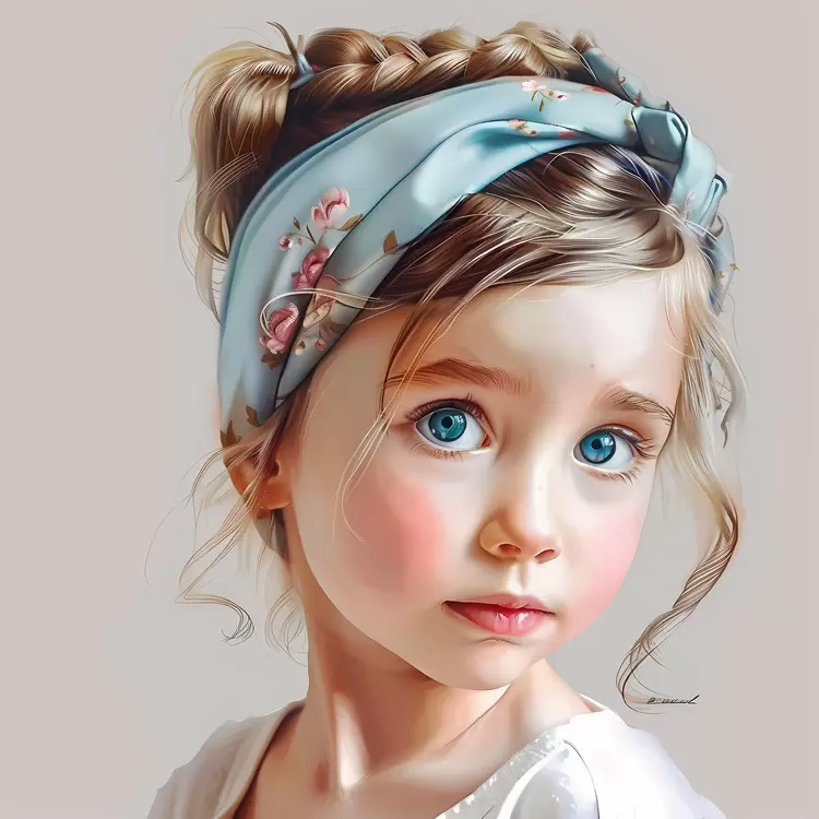 bangs beauty digital painting brushstrokes details