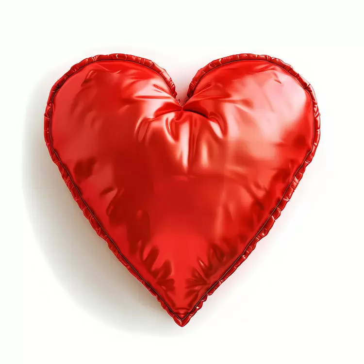 romantic decoration heart shaped pillow with metallic border red heart with silver metal border valentine's day