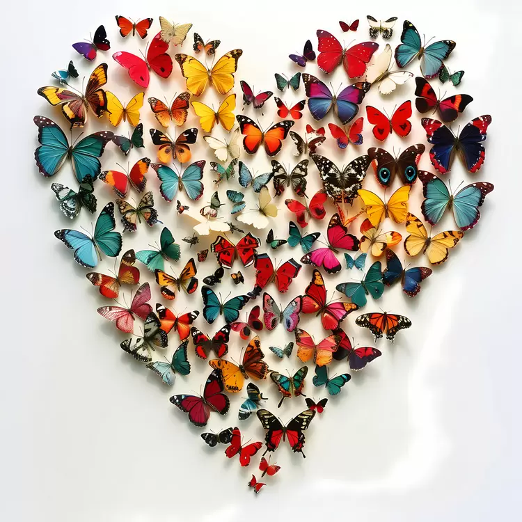 Artistic Abstract butterfly Heart shaped Butterflies