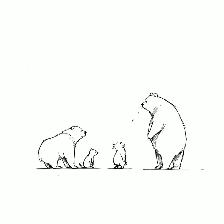 mother and cubs innocence animal behavior cute animals teamwork