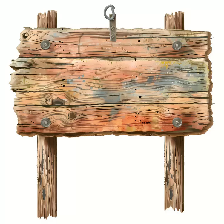 Worn Antiqued Signboard Dirtied Grainy