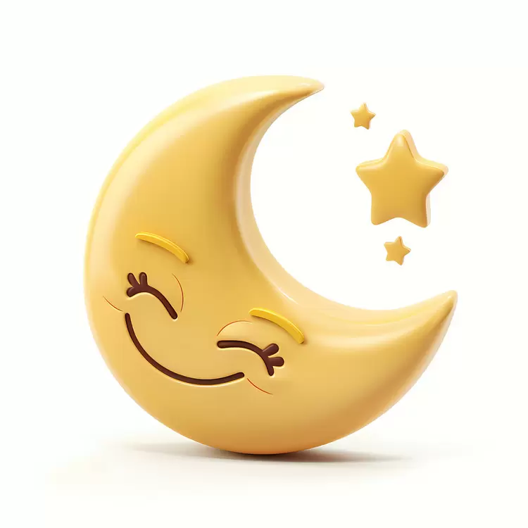 friendly smile stars happy moon
