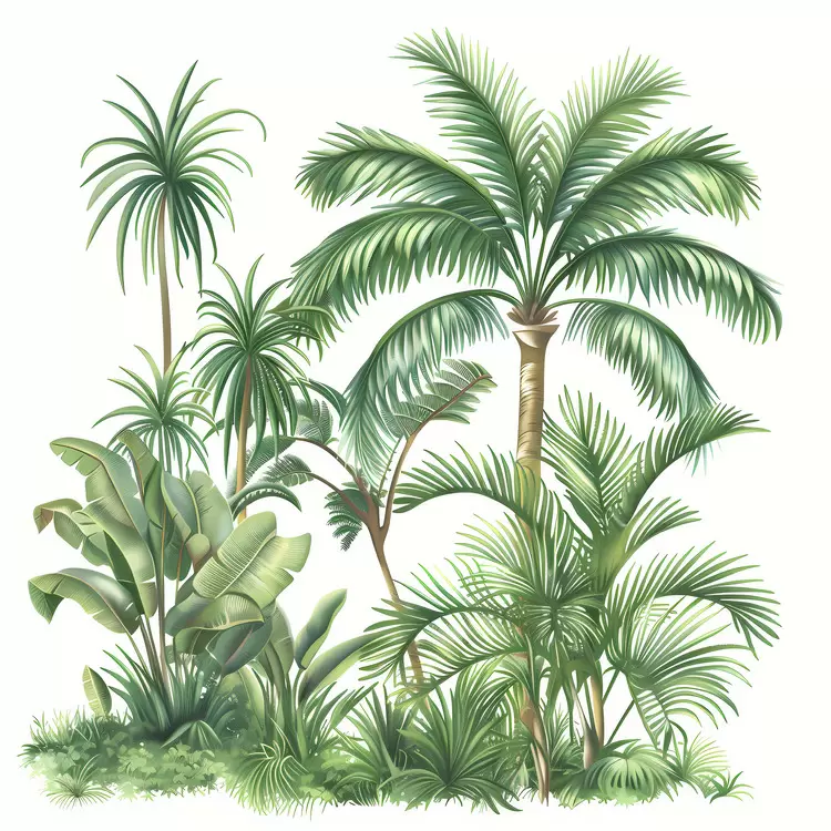 Jungle trees Exotic plants Tropical forest Lush greenery tropical swamp