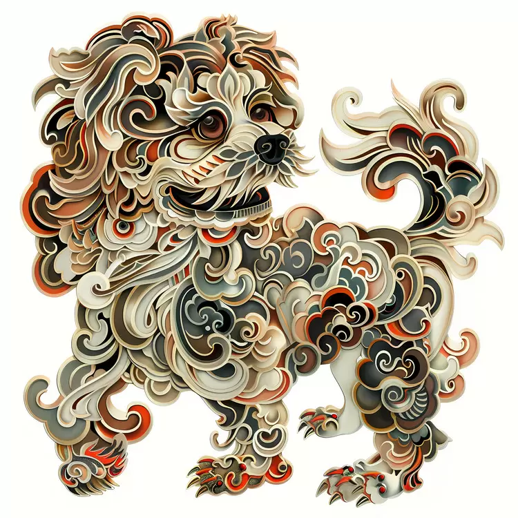 intricate chinese floral swirl fancy
