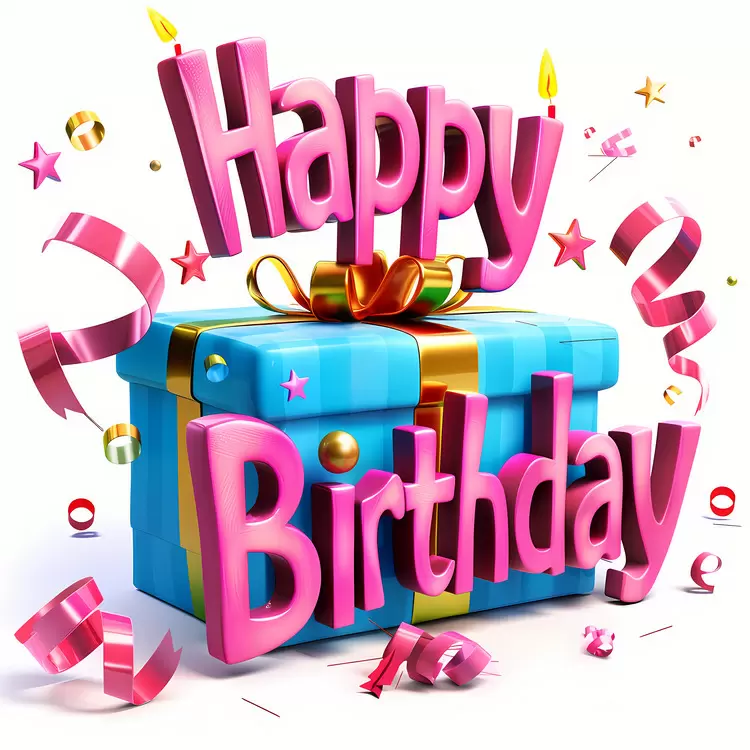 Celebration Birthday card Cake Balloons Gift box
