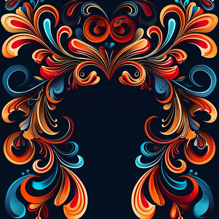 intricate artistic colorful ornate patterned