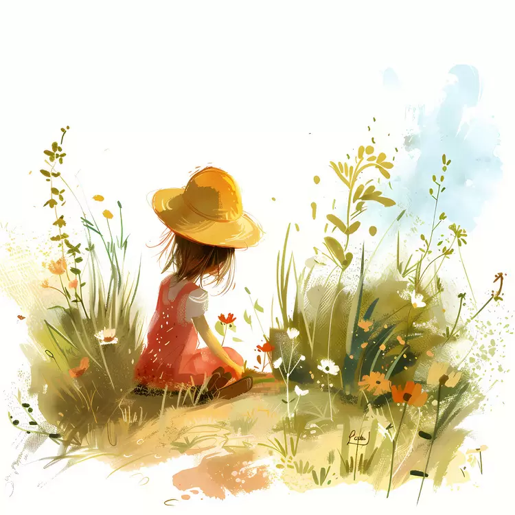 impressionism wildflowers childhood memories field Summer Begins