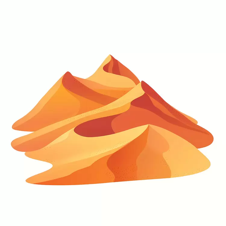 red and yellow colors Desert dunes rock formations sand dunes mountainous landscape