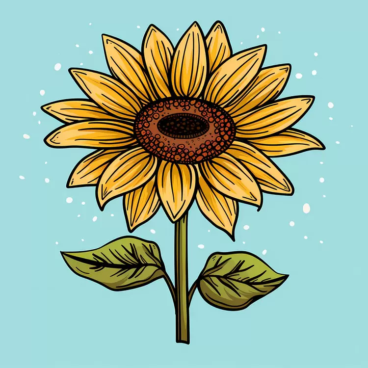 Hand Drawing Blooming Elegant Radiant Unique