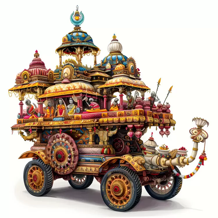chariot color transportation embellished Rath Yatra
